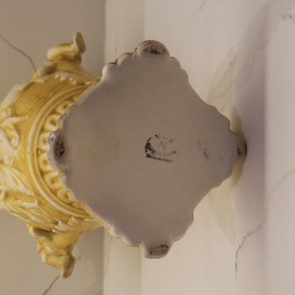 Campodimonte Made in Italy Ceramic pottery Urn Vase Cherabs Angels 12"h x 11"w - Picture 12 of 13